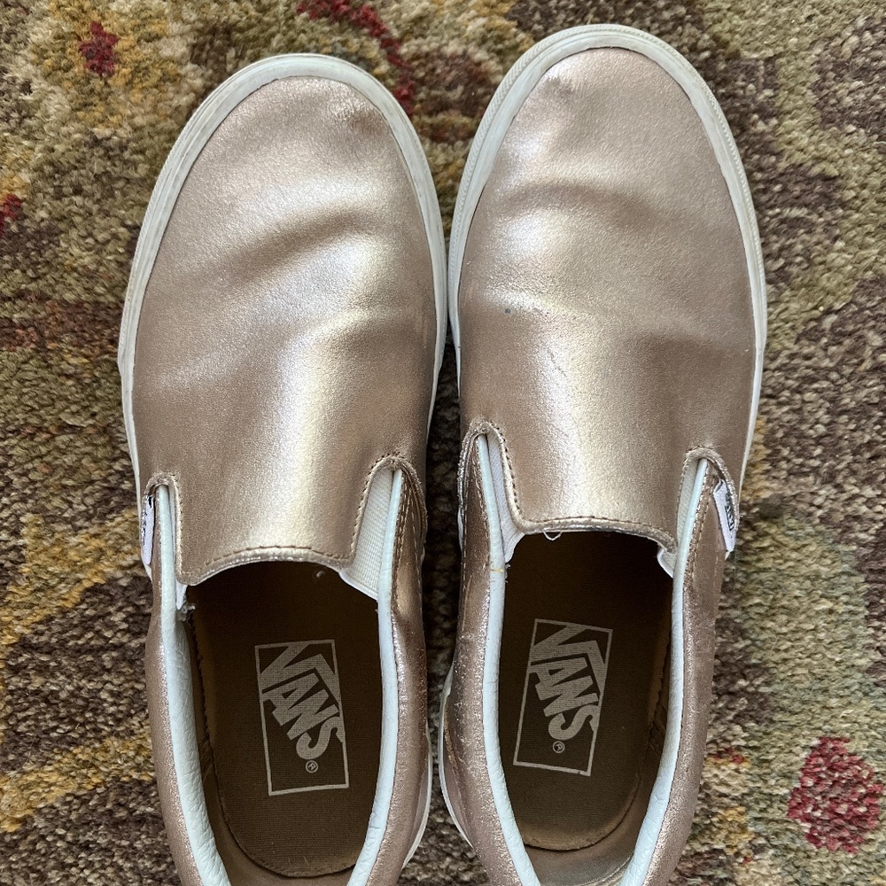 vans slip on pearly light pink 7.5